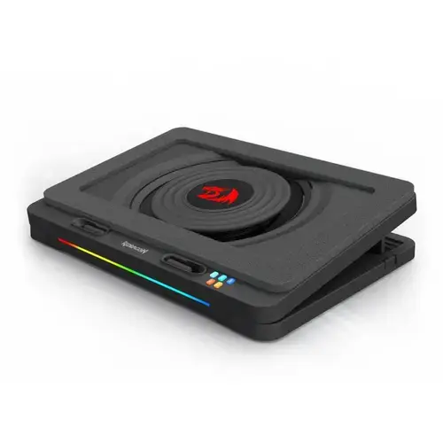 Cooler laptop Redragon Windseeker, 15-17inch, iluminare RGB (Negru)