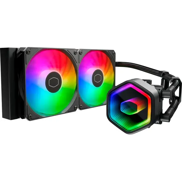 COOLER MASTER Cooler procesor Cooler Master MasterLiquid 240 Core II, ARGB LED, 2 x 120 mm, Negru