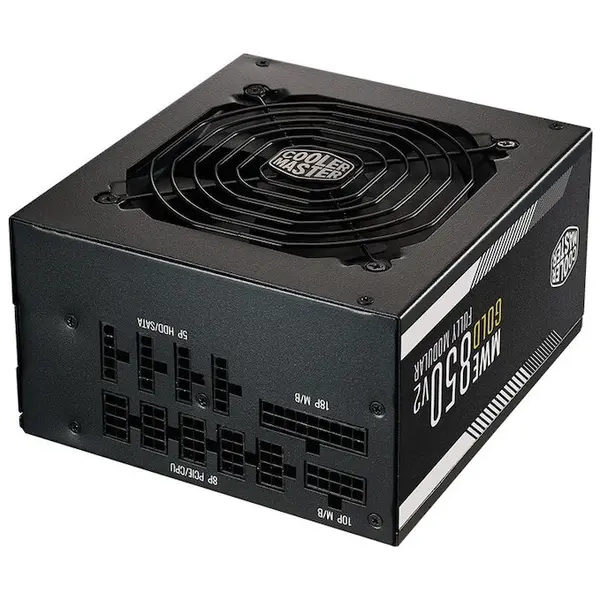 COOLER MASTER Sursa alimentare Cooler Master MWE 850 V2, 850W, 80 Plus Gold, 24-pin ATX, Full Modulara, Active PFC