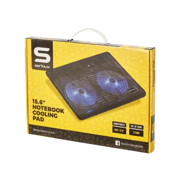 Cooling Pad Serioux NCP007, 15.6", Negru