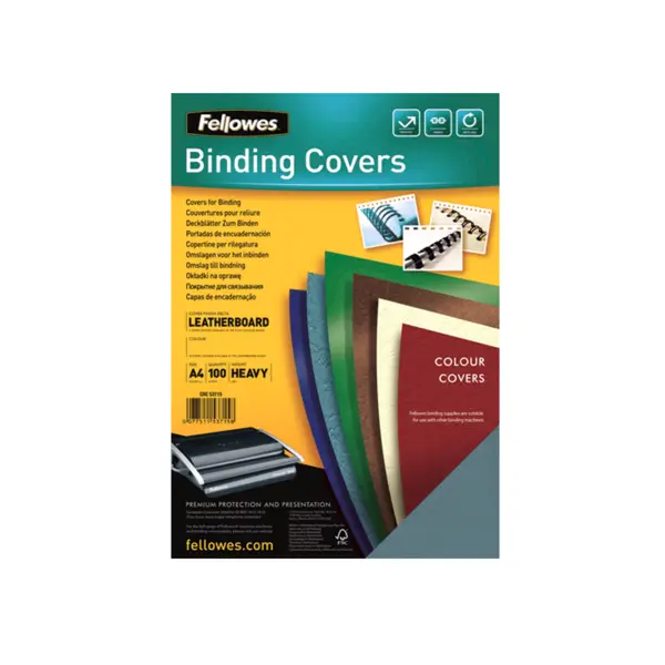 Coperti carton Fellowes A3 250 gr imitatie piele negru 100/top Coperti carton Fellowes A3 250 gr imitatie piele negru 100/top