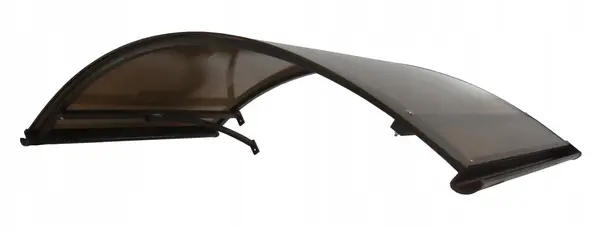 Copertină ARCADA PRO cu jgheab 160x90 cm din policarbonat – Maro/Bronz - Maro/Bronz