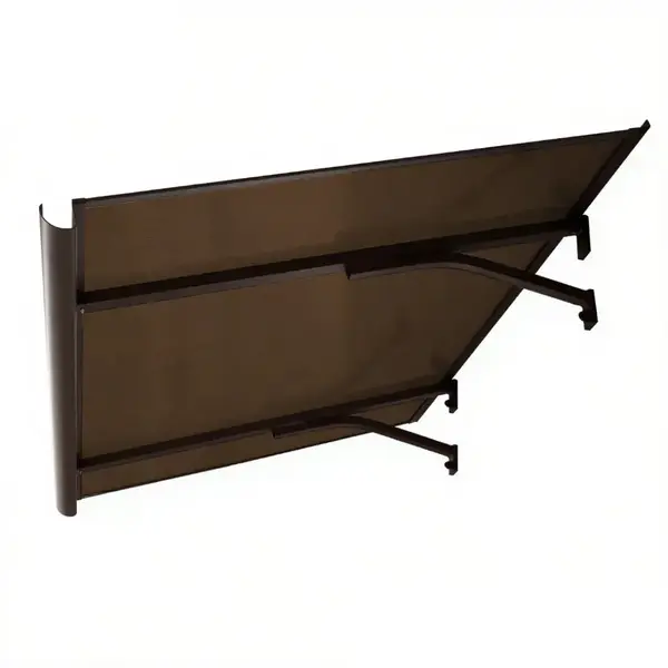 Copertină BODO PRO cu jgheab 120x90 cm din policarbonat – Maro/Bronz - Maro/Bronz