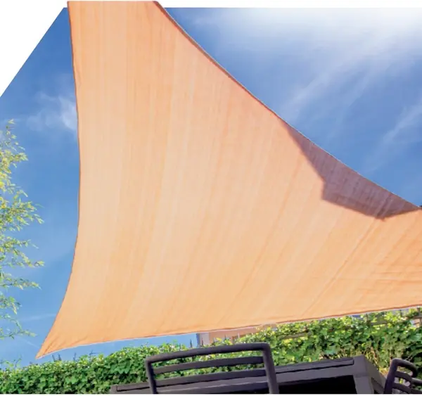 Copertină dreptunghiulară cu elemente de fixare Herly - HDPE, 3 x 4 m, crem