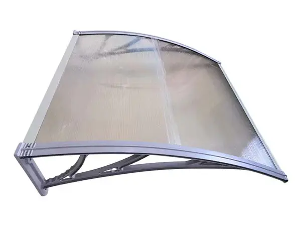 Copertină ECO 100x80 cm din policarbonat – Gri/Transparent - Gri/Transparent