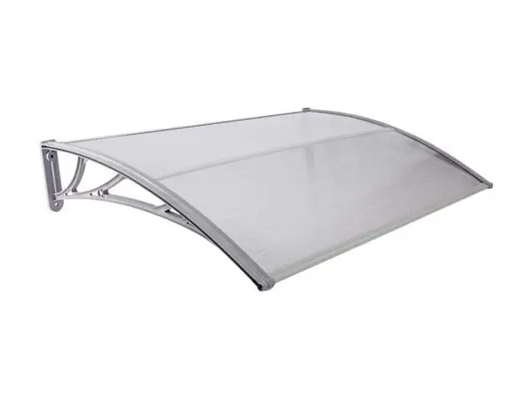 Copertină ECO 120x100 cm din policarbonat – Gri/Transparent - Gri/Transparent