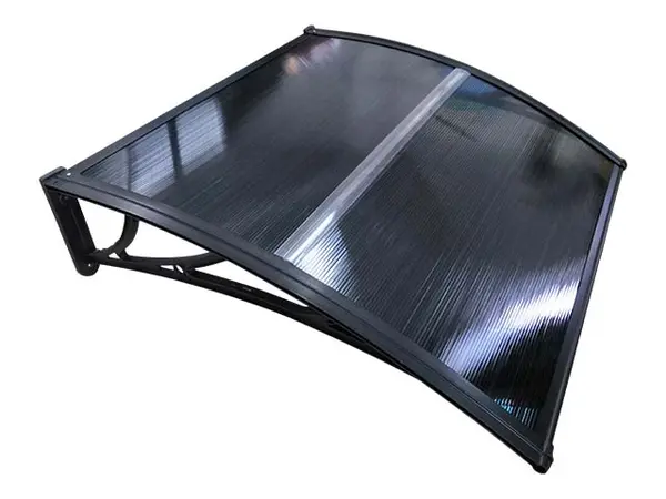 Copertină ECO 150x100 cm din policarbonat – Negru/Antracit - Negru/Antracit