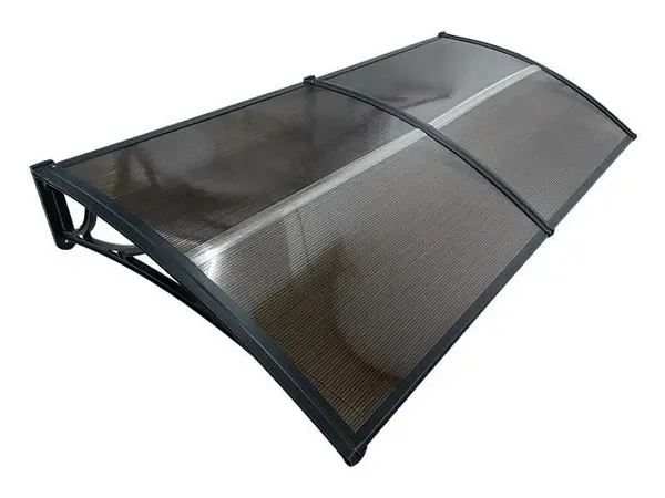 Copertină ECO 150x150 cm din policarbonat – Negru/Bronz - Negru/Bronz