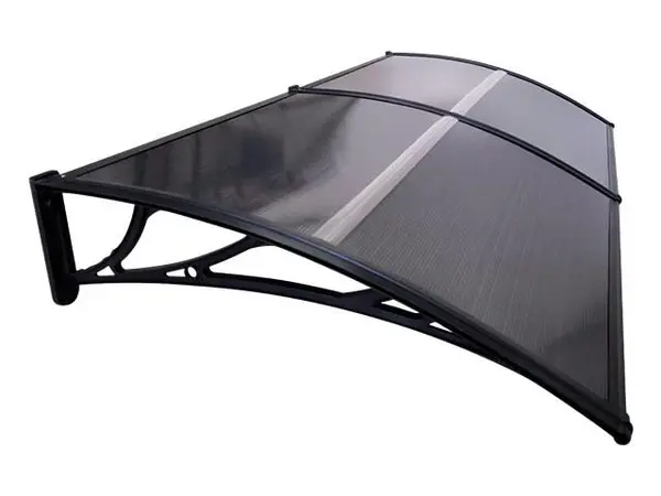 Copertină ECO 240x100 cm din policarbonat – Negru/Antracit - Negru/Antracit