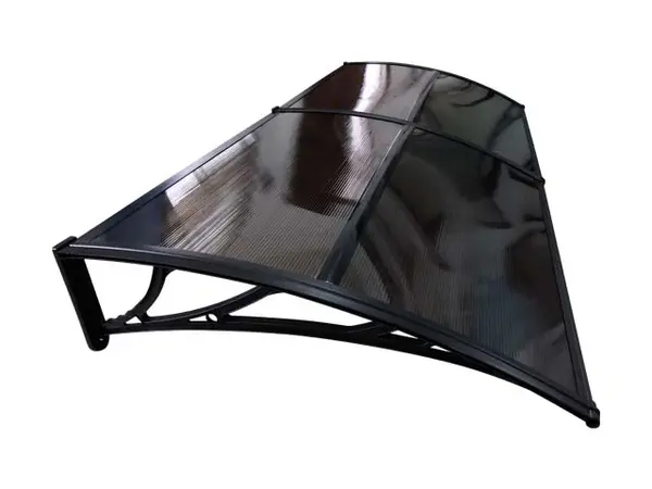 Copertină ECO 240x100 cm din policarbonat – Negru/Bronz - Negru/Bronz