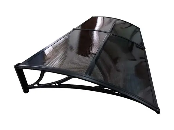 Copertină ECO 240x100 cm din policarbonat – Negru/Bronz - Negru/Bronz
