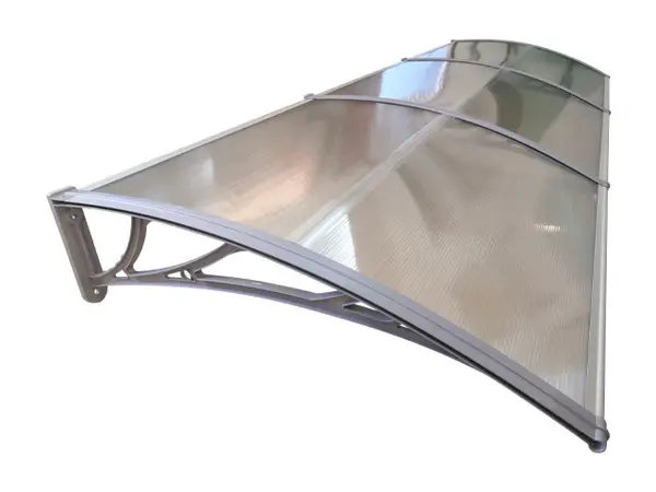 Copertină ECO 300x100 cm din policarbonat – Gri/Transparent - Gri/Transparent