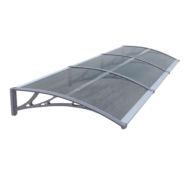 Copertină ECO 360x100 cm din policarbonat – Gri/Antracit - Gri/Antracit