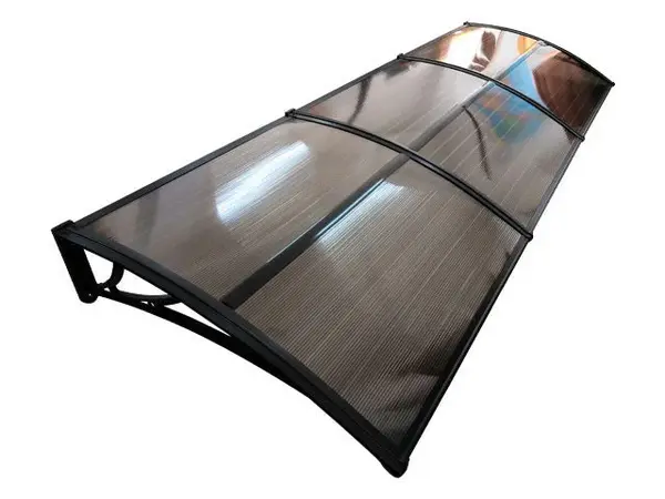 Copertină ECO 360x120 cm din policarbonat – Negru/Bronz - Negru/Bronz