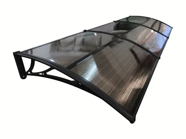 Copertină ECO 360x80 cm din policarbonat – Negru/Bronz - Negru/Bronz