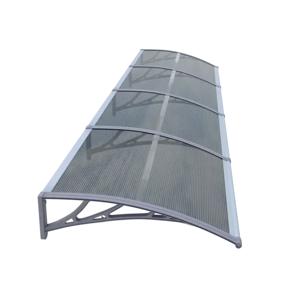 Copertină ECO 400x100 cm din policarbonat – Gri/Antracit - Gri/Antracit