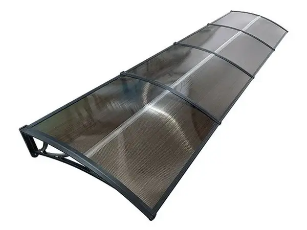 Copertină ECO 400x100 cm din policarbonat – Negru/Bronz - Negru/Bronz