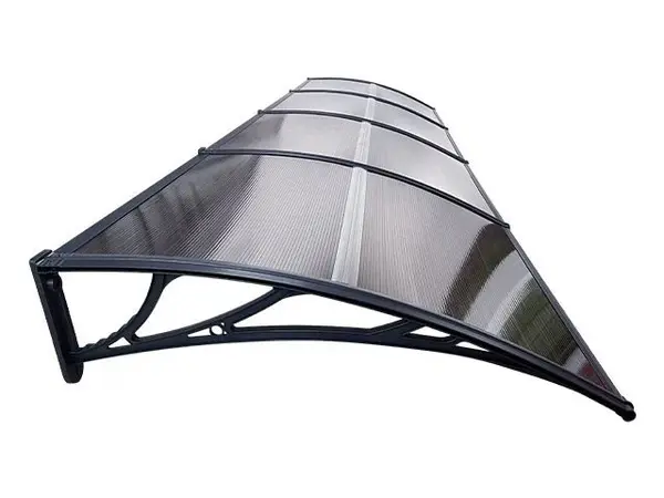 Copertină ECO 400x150 cm din policarbonat – Negru/Bronz - Negru/Bronz