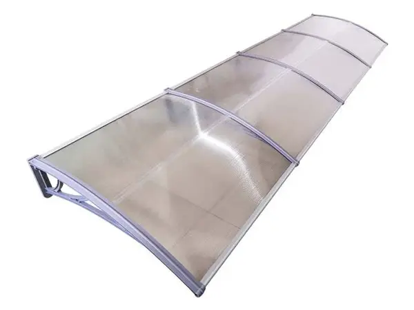 Copertină ECO 400x80 cm din policarbonat – Gri/Transparent - Gri/Transparent