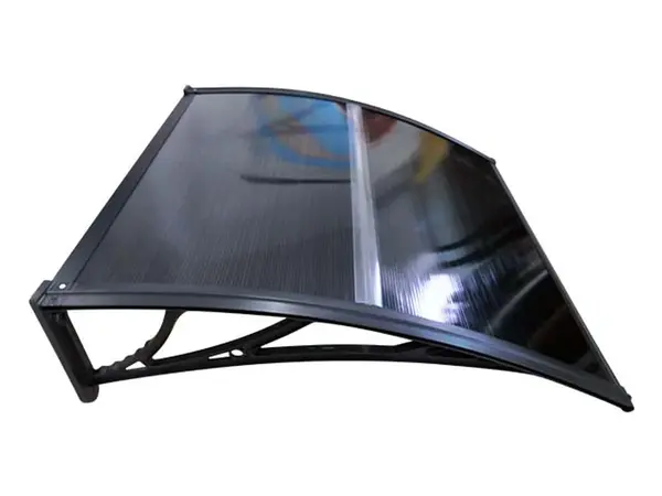 Copertină ECO 80x80 cm din policarbonat – Negru/Antracit - Negru/Antracit