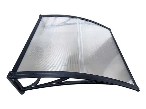 Copertină ECO 80x80 cm din policarbonat – Negru/Transparent - Negru/Transparent