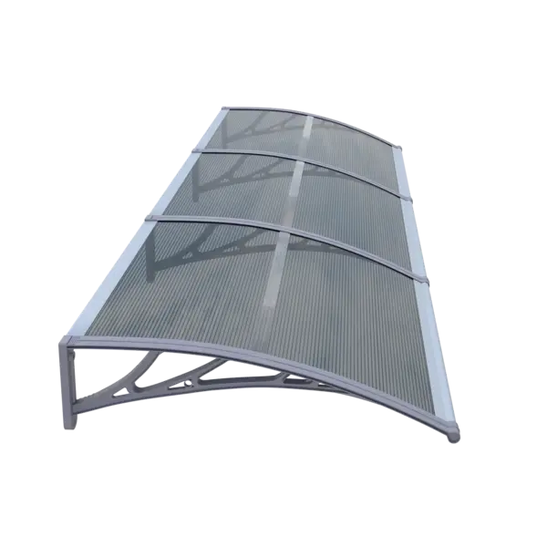Copertină ECO de ușă 300x100cm marchiză adăpost acoperiș gri-antracit - Gri/Antracit