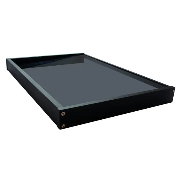 Copertină GIMI PRO 115x80 cm din oțel și plexiglas – Negru/Antracit - Negru/Antracit