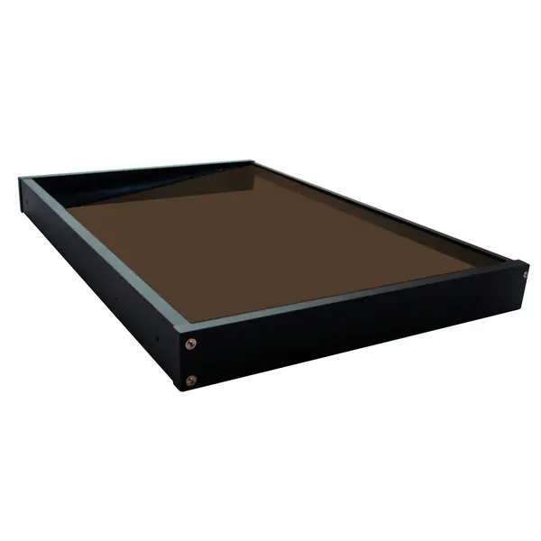 Copertină GIMI PRO 115x80 cm din oțel și plexiglas – Negru/Bronz - Negru/Bronz