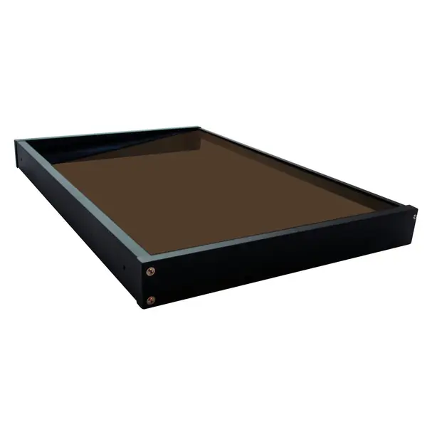 Copertină GIMI PRO 115x80 cm din oțel și plexiglas – Negru/Bronz - Negru/Bronz