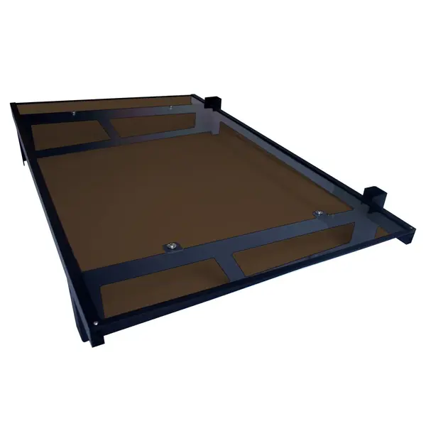 Copertină JAN PRO 140x100 cm din oțel și plexiglas – Negru/Bronz - Negru/Bronz