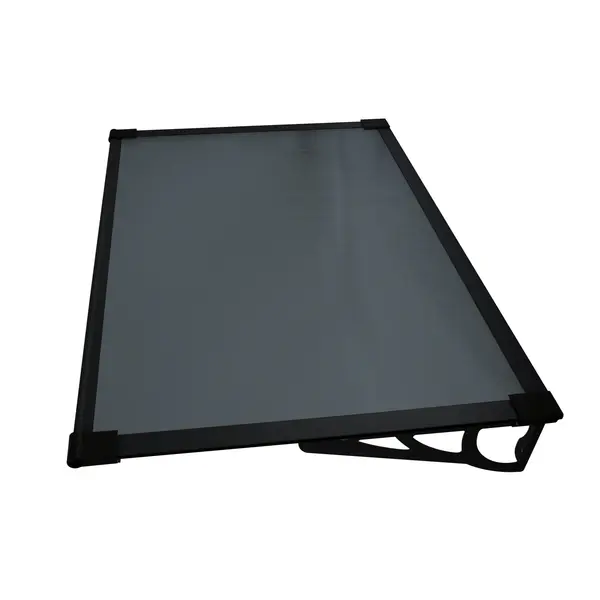 Copertină MAX PRO 150x80 cm din oțel, aluminiu și policarbonat – Negru/Antracit - Negru/Antracit