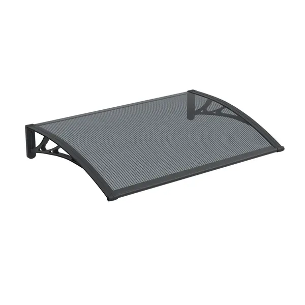 Copertină PREMIUM 120x60 cm, placă 6 mm dintr-o bucată – Negru/Antracit - Negru/Antracit