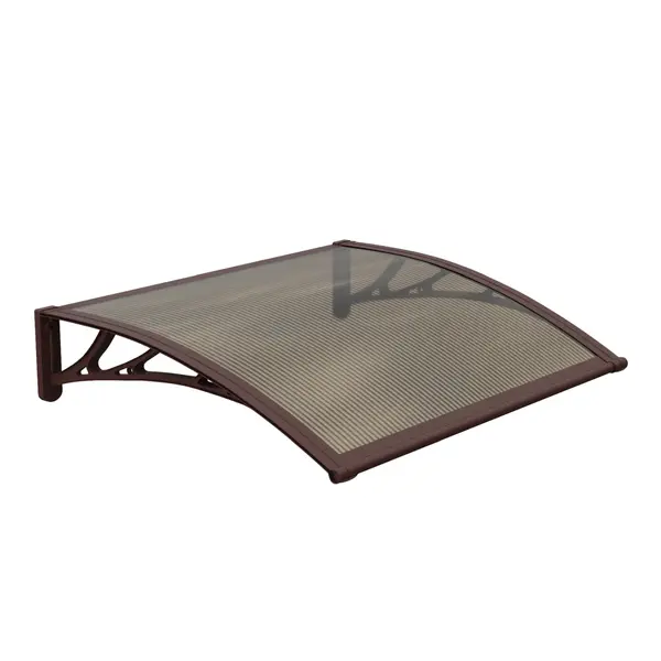 Copertină PREMIUM 120x80 cm, placă 6 mm dintr-o bucată – Maro/Bronz - Maro/Bronz