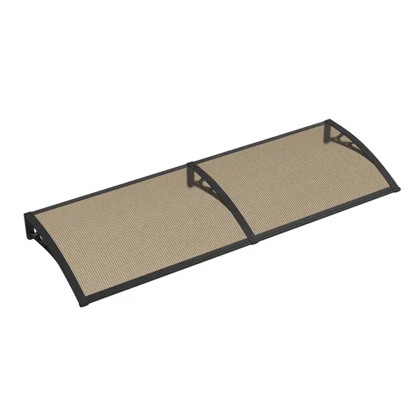 Copertină PREMIUM 200x60 cm, placă 6 mm dintr-o bucată – Negru/Bronz - Negru/Bronz