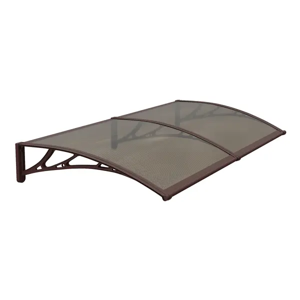 Copertină PREMIUM 240x120 cm, placă 6 mm dintr-o bucată – Maro/Bronz - Maro/Bronz