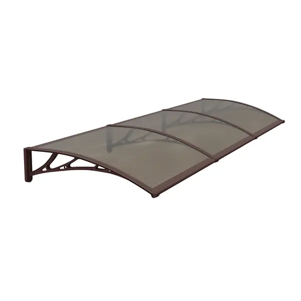 Copertină PREMIUM 300x100 cm, placă 6 mm dintr-o bucată – Maro/Bronz - Maro/Bronz