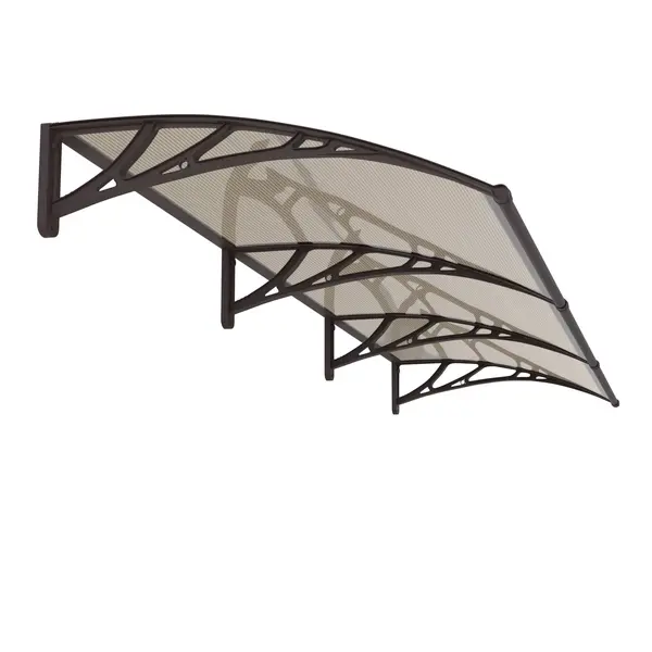 Copertină PREMIUM 300x150 cm, placă 6 mm dintr-o bucată – Maro/Bronz - Maro/Bronz