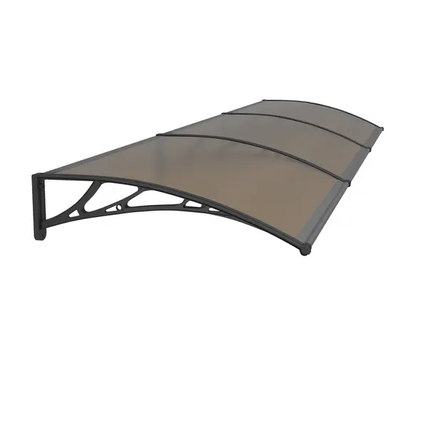 Copertină PREMIUM 300x150 cm, placă 6 mm dintr-o bucată – Negru/Bronz - Negru/Bronz