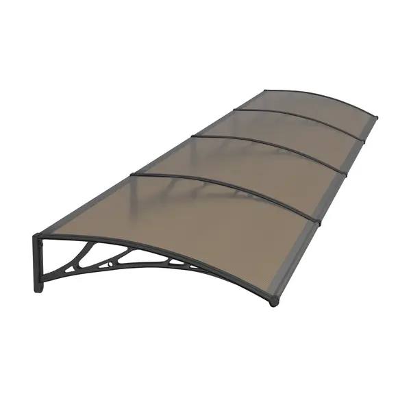 Copertină PREMIUM 360x150 cm, placă 6 mm dintr-o bucată – Negru/Bronz - Negru/Bronz