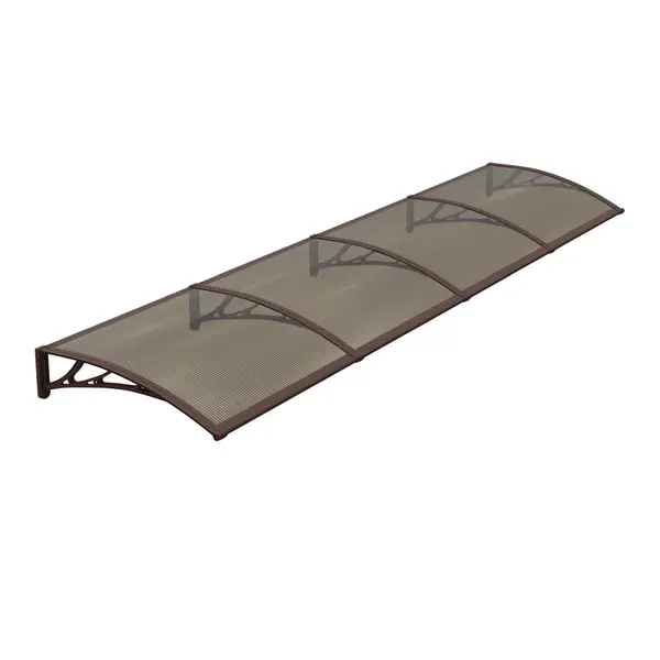 Copertină PREMIUM 400x80 cm, placă 6 mm dintr-o bucată – Maro/Bronz - Maro/Bronz
