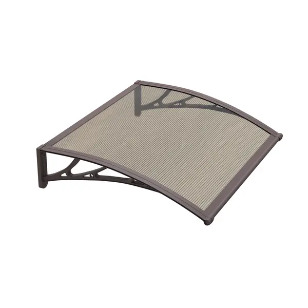 Copertină PREMIUM 80x80 cm, placă 6 mm dintr-o bucată – Maro/Bronz - Maro/Bronz