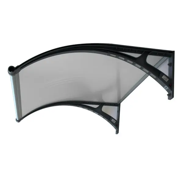 Copertină PREMIUM LUMI 120x100 cm cu senzor și panou solar – Gri/Transparent - Default Title