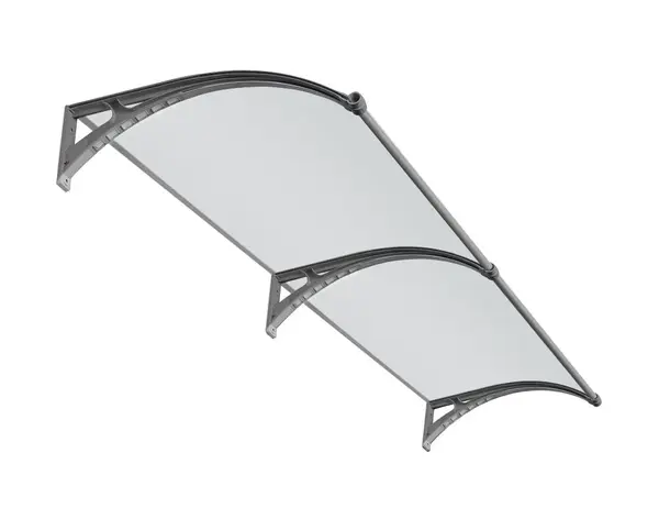 Copertină PREMIUM LUMI 200x100 cm cu senzor și panou solar – Gri/Transparent - Gri/Transparent