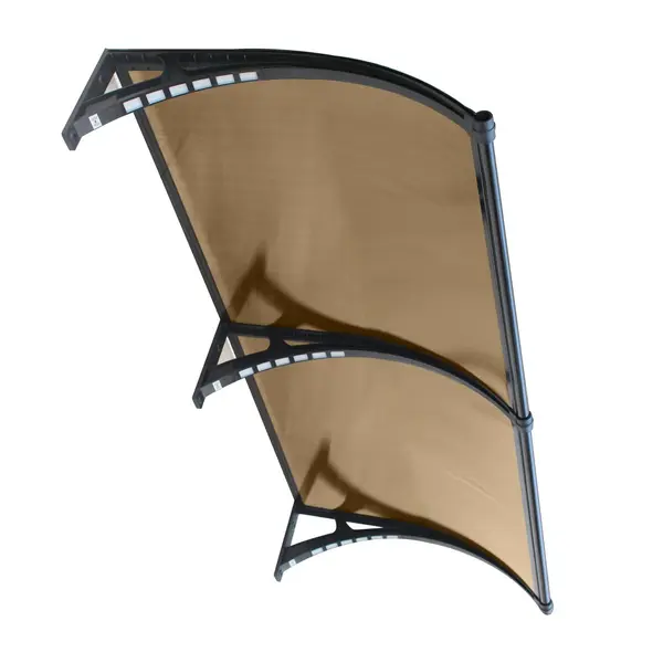 Copertină PREMIUM LUMI 200x100 cm cu senzor și panou solar – Negru/Bronz - Negru/Bronz