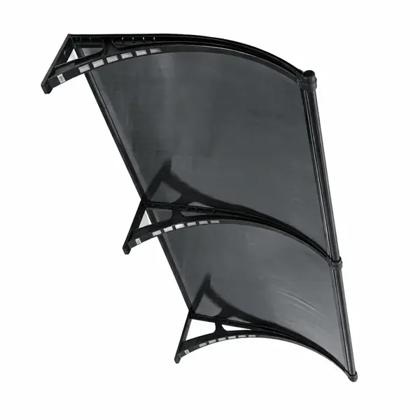 Copertină PREMIUM LUMI 200x100 cm cu senzor și panou solar – Negru/Antracit - Negru/Antracit
