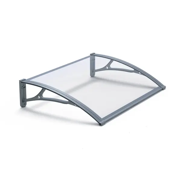 Copertină PRO 120x120 cm din aluminiu și plexiglas – Gri/Transparent - Gri/Transparent