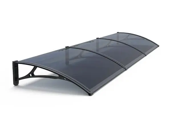 Copertină PRO 360x120 cm din aluminiu și plexiglas – Negru/Antracit - Negru/Antracit