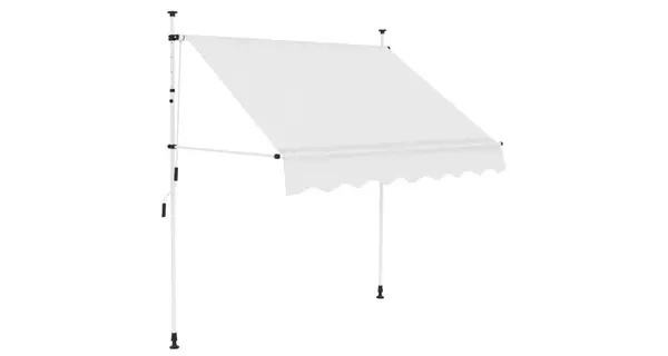 Copertina retractabila, actionare manuala, crem, 150 cm