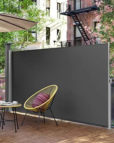 Copertina solara laterala, Songmics, Gri, 200x350 cm