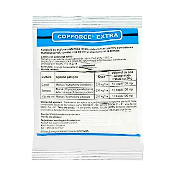 Copforce Extra 20 gr, fungicid sistemic, Agria (cartof, tomate, vita de vie) - Default Title